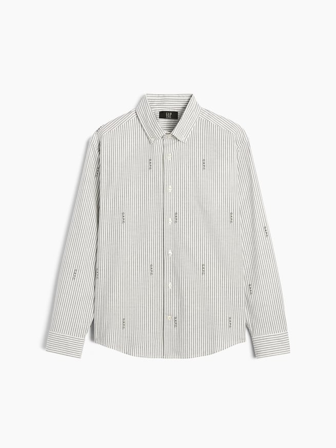 Gap &times; A.P.C. リラックスフィット ロゴ オックスフォードシャツ-6