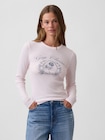 ワッフルニット クルーネックTシャツ-0