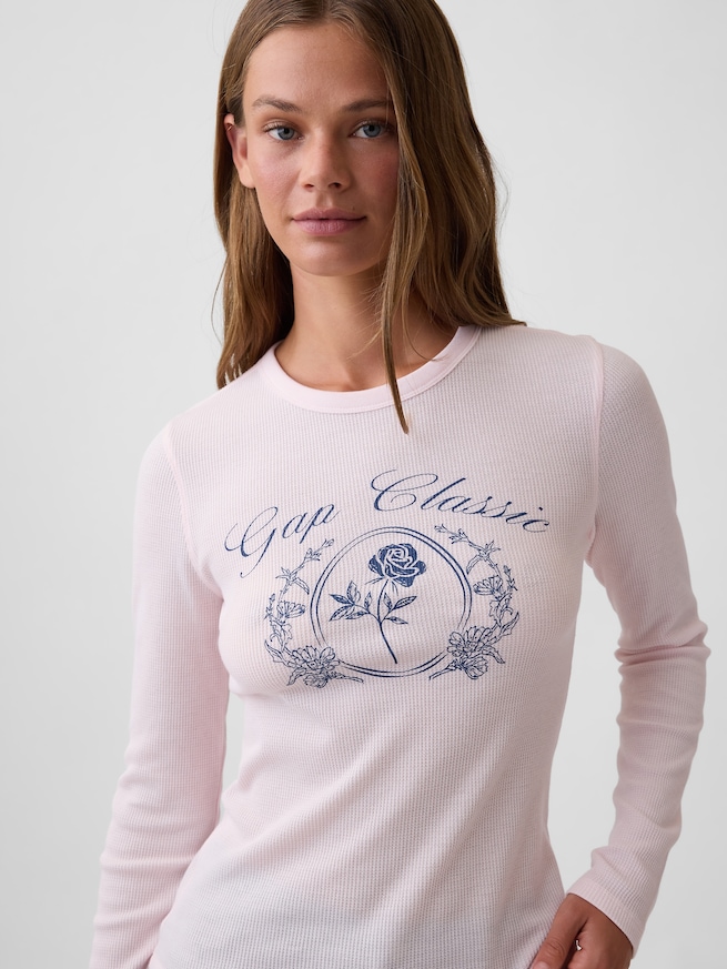 ワッフルニット クルーネックTシャツ-4