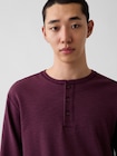 リラックスフィット ヘンリーネックTシャツ-3