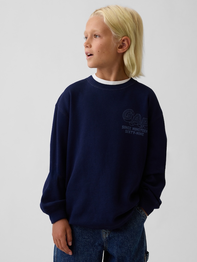 ワッフルTシャツ (キッズ)-0