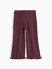 CashSoft カシミヤタッチ ラッフルフリル ワイドパンツ-0