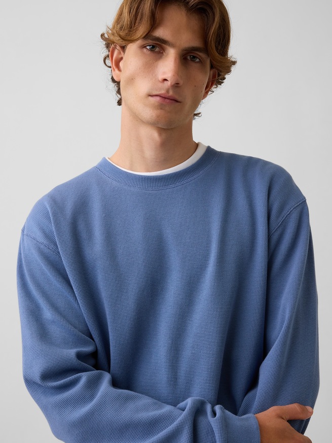 リラックスフィット ワッフルTシャツ-3