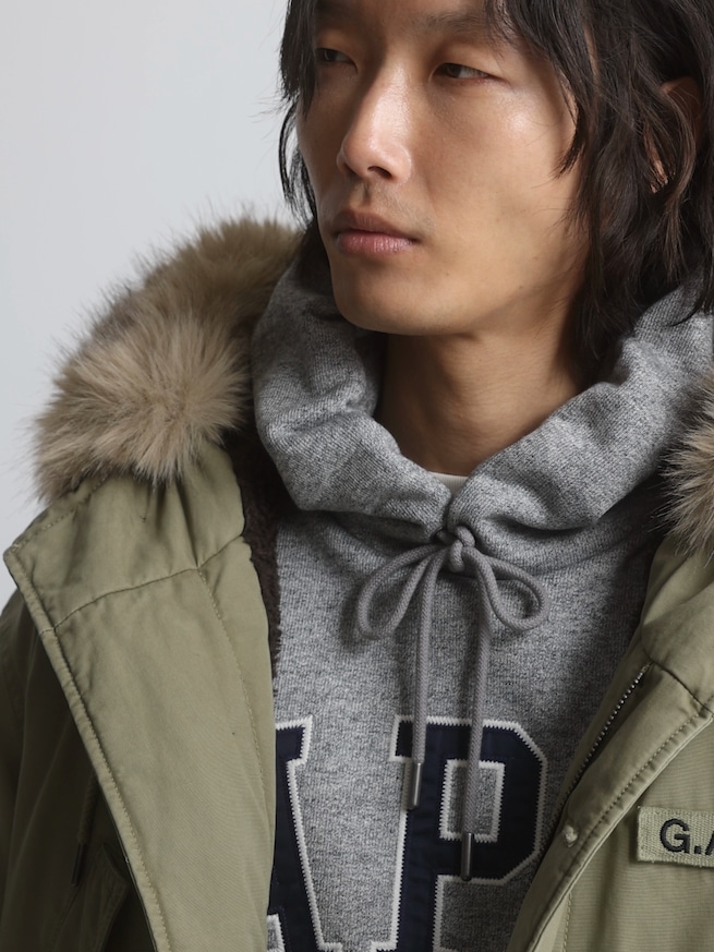 Gap &times; A.P.C. オーバーサイズ 裏ボア ユーティリティアウター-8
