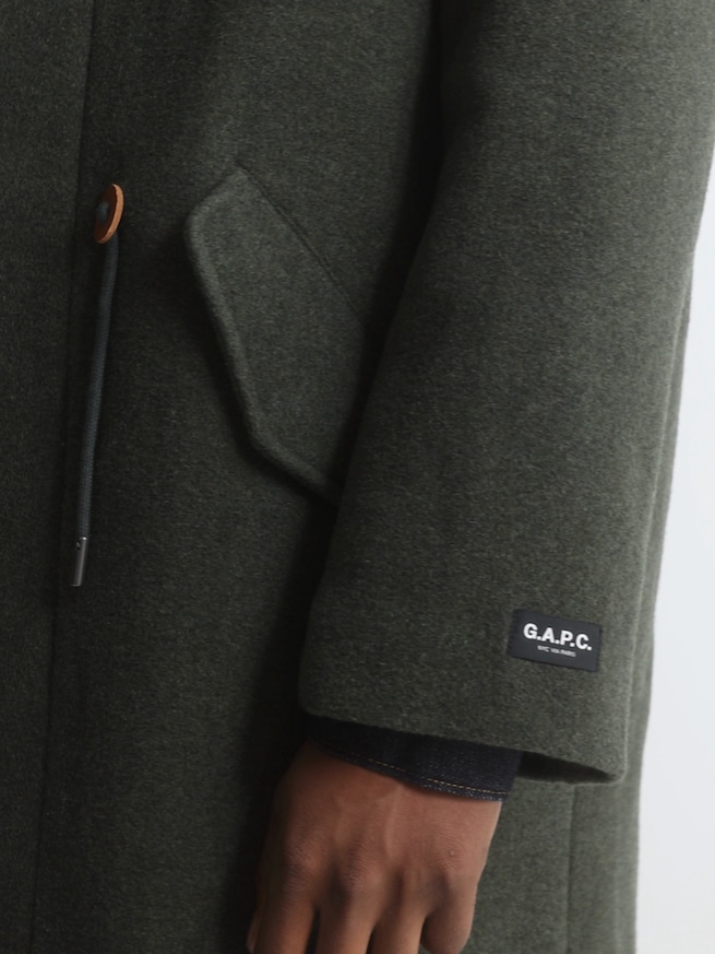 Gap &times; A.P.C. フード付き オーバーサイズ ウールブレンドアウター-8