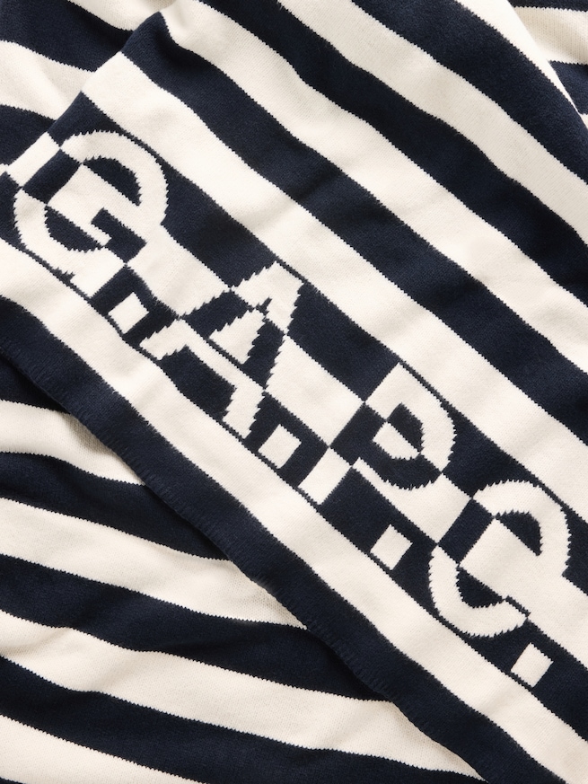 Gap &times; A.P.C. ロゴ ストライプブランケット-2