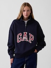 ヘビーウェイト オーバーサイズ GAPロゴ ハーフジップ プルオーバー-3