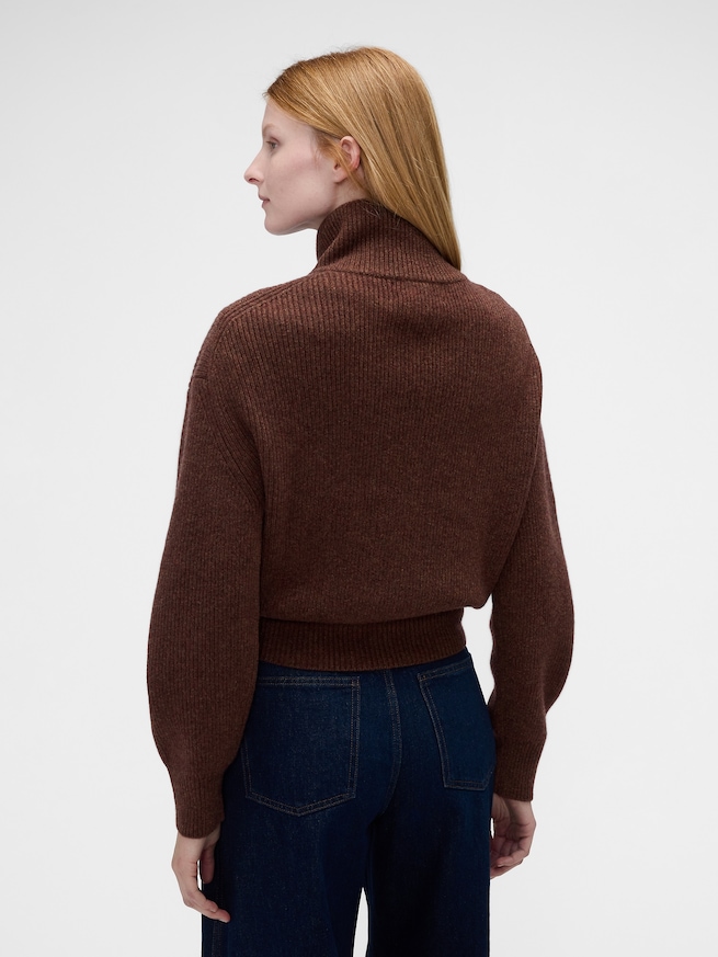 Gap &times; Victoria Beckham ウールカシミヤ ジップアップセーター-2