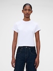 Gap x Victoria Beckham オーガニックコットン ロゴ クロップドTシャツ-2