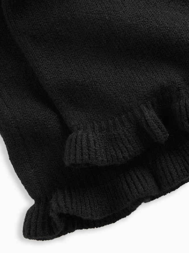 CashSoft カシミヤタッチ ラッフルフリル ワイドパンツ-3