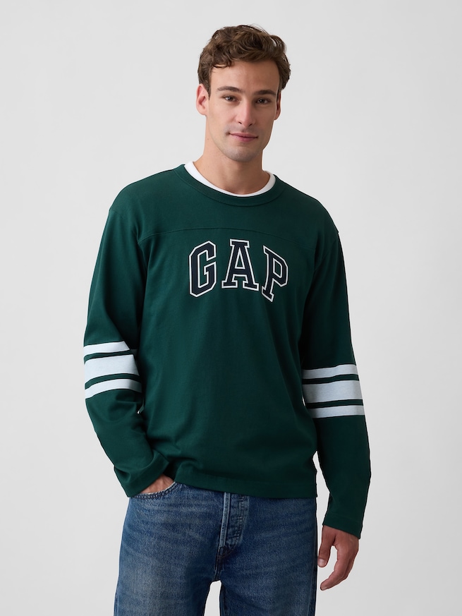 バーシティスタイル GAPロゴTシャツ-0