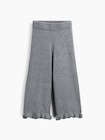 CashSoft カシミヤタッチ ラッフルフリル ワイドパンツ-1