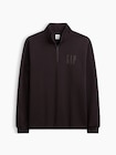リラックスフィット GAPロゴ グラフィック ハーフジップ モックネックスウェットシャツ-3