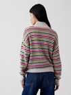 CashSoft オーバーサイズ ハーフジップ プルオーバーセーター-3