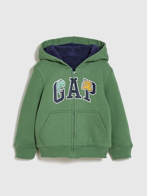 babyGap 裏ボア GAPロゴ ジップアップパーカー