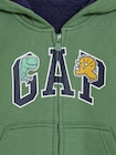 babyGap 裏ボア GAPロゴ ジップアップパーカー-2