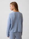 CashSoft カシミヤタッチ ケーブルニット オーバーサイズ クルーネックセーター-2
