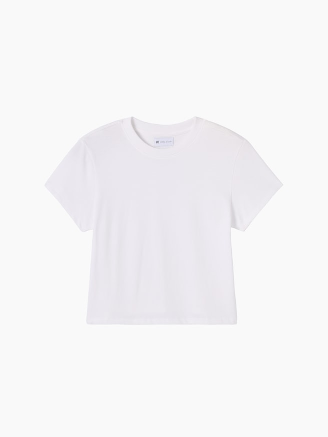 Gap x Victoria Beckham オーガニックコットン ロゴ クロップドTシャツ-4