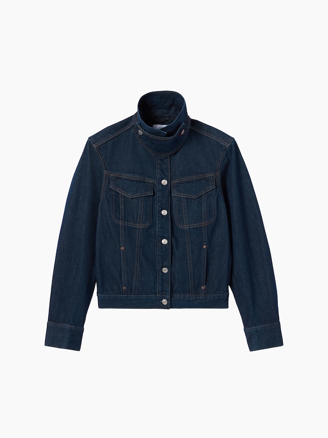 Gap &times; Victoria Beckham リラックスフィット クロップド デニムジャケット-9