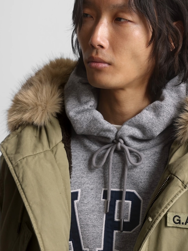 Gap &times; A.P.C. オーバーサイズ 裏ボア ユーティリティアウター-8