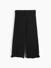 CashSoft カシミヤタッチ ラッフルフリル ワイドパンツ-1