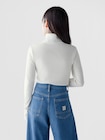 リブ GAPロゴ タートルネックTシャツ-1