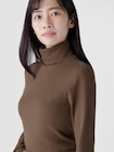 リブ GAPロゴ タートルネックTシャツ-2