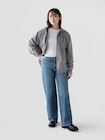 リラックスフィット GAPロゴ ジップアップパーカー-4