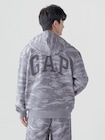 リラックスフィット GAPロゴ ジップアップパーカー-1