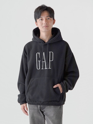 リラックスフィット マイクロフリース GAPロゴパーカー