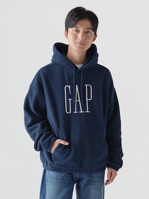 リラックスフィット マイクロフリース GAPロゴパーカー