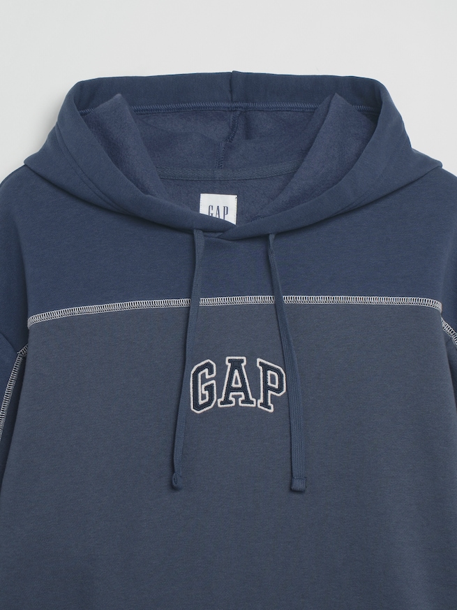 リラックスフィット カラーブロック GAPロゴパーカー-2