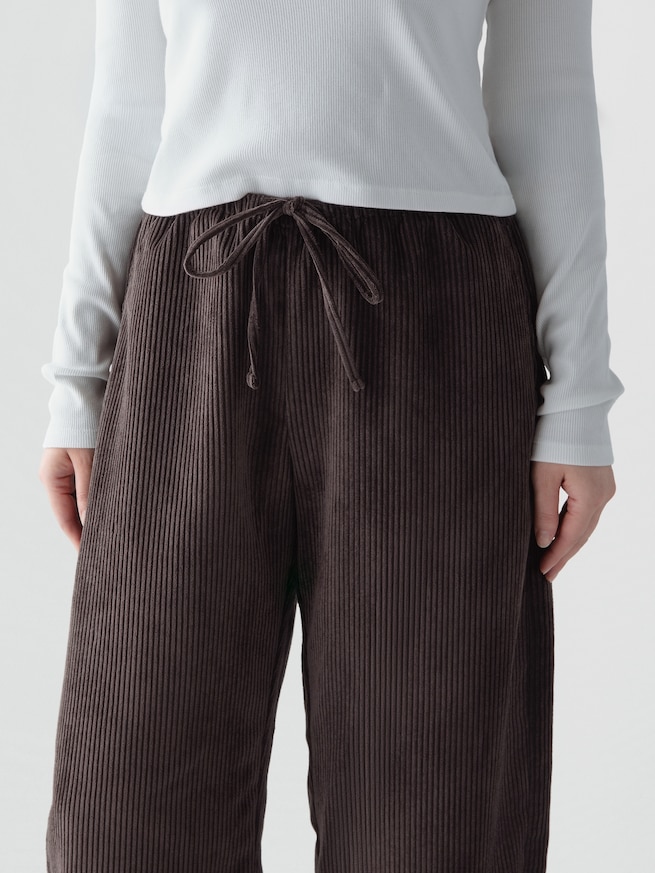 ミッドライズ コーデュロイ バレルパンツ-4