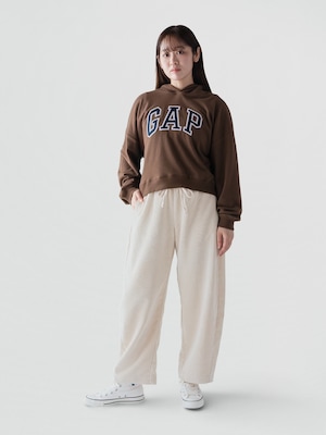 ミッドライズ コーデュロイ バレルパンツ