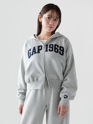 ヴィンテージソフト オーバーサイズ GAP 1969ロゴ ジップアップパーカー
