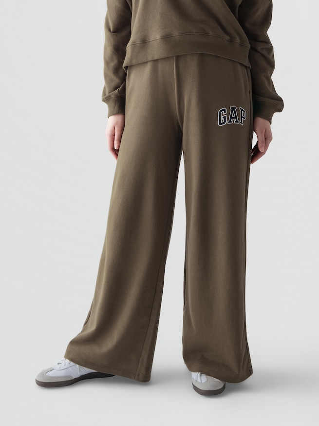 GAPロゴ フレンチテリー ワイドパンツ-1