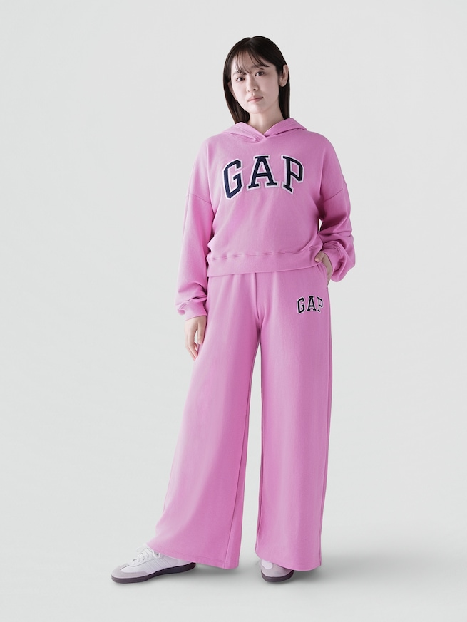 GAPロゴ フレンチテリー ワイドパンツ-0