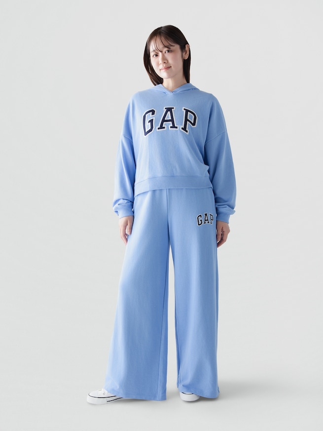 GAPロゴ フレンチテリー ワイドパンツ-0