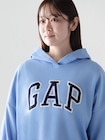 リラックスフィット クロップド GAPロゴ フレンチテリーパーカー-2