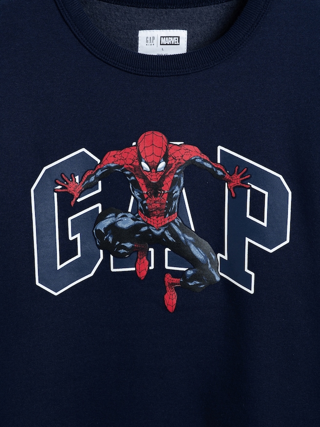 GapKidsマーベル スパイダーマン リラックスフィット GAPロゴスウェットシャツ-3