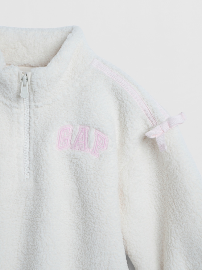 babyGap リサイクル ボア ハーフジップ GAPロゴスウェットシャツ-2