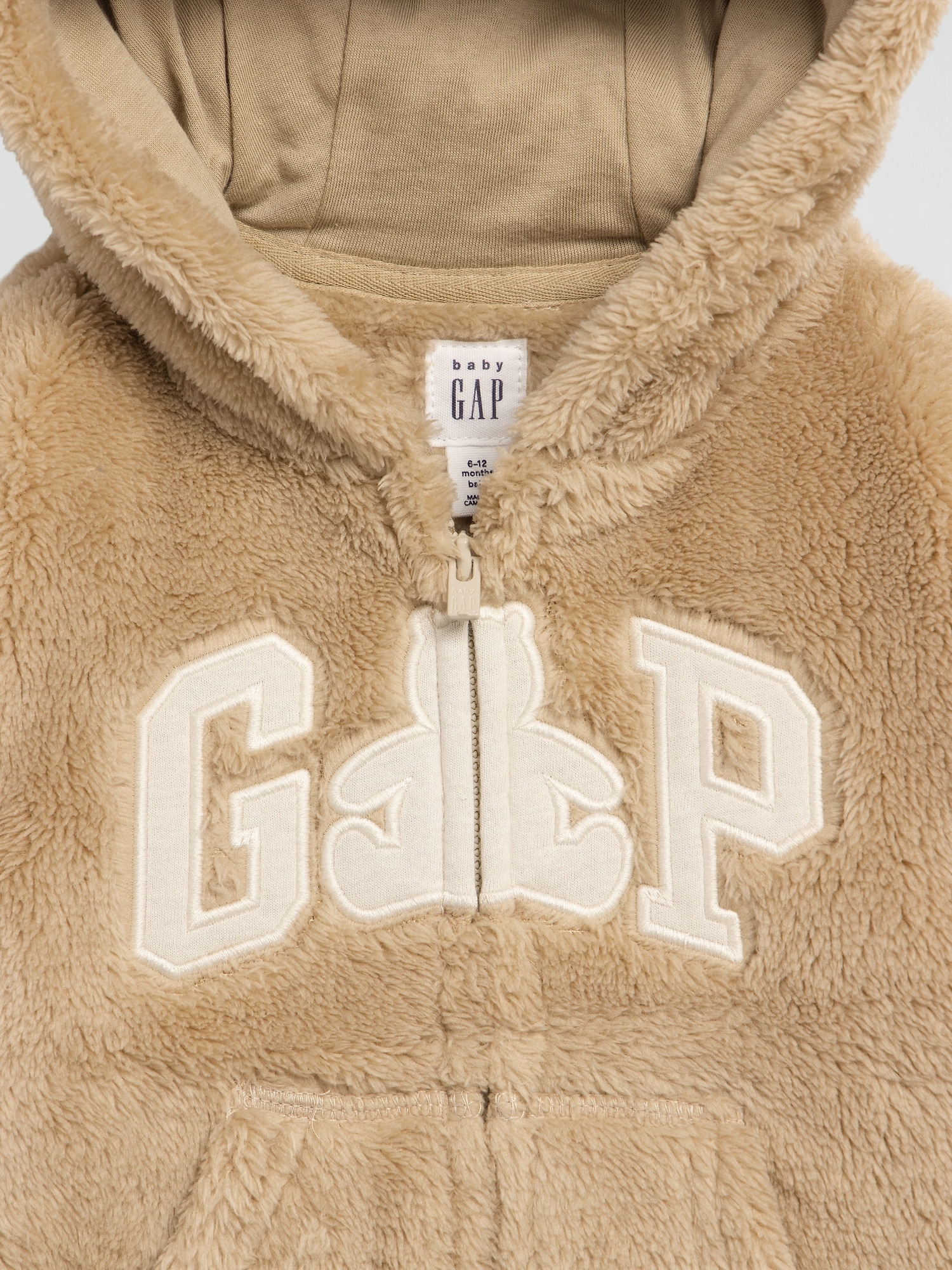 Gap公式オンラインストア |ボア くまさん GAPロゴ ジップアップ
