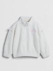 babyGap リサイクル ボア ハーフジップ GAPロゴスウェットシャツ-0