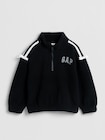babyGap リサイクル ボア ハーフジップ GAPロゴスウェットシャツ-0