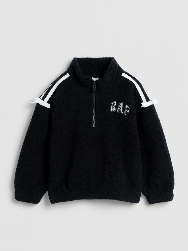 babyGap リサイクル ボア ハーフジップ GAPロゴスウェットシャツ-0