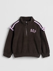 babyGap リサイクル ボア ハーフジップ GAPロゴスウェットシャツ-0