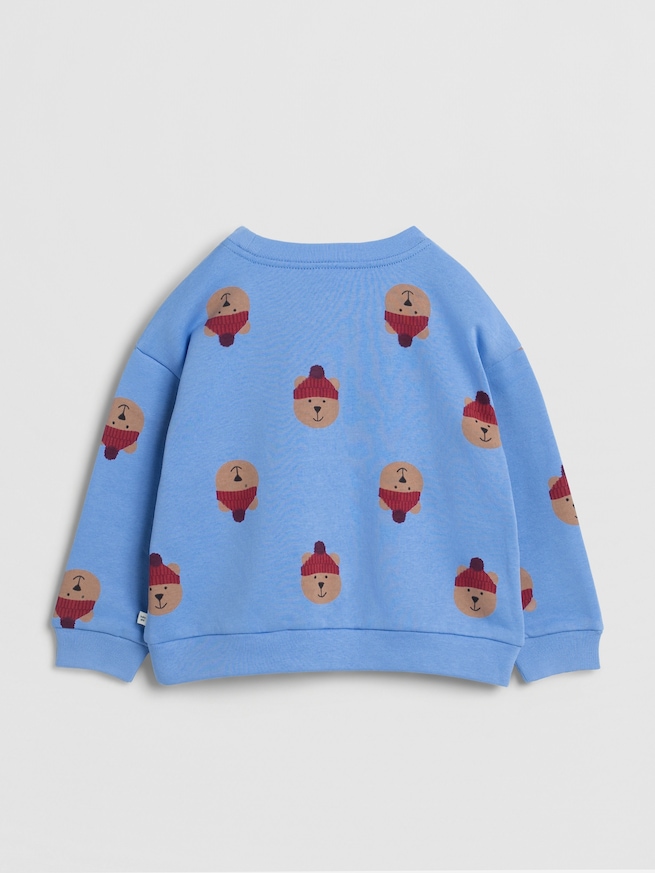 babyGap リラックスフィット プリント クルーネック スウェットシャツ-1