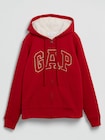 リラックスフィット GAPロゴ 裏ボア ジップアップパーカー-3