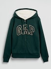 リラックスフィット GAPロゴ 裏ボア ジップアップパーカー-3