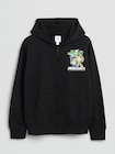 GapKids マインクラフト リラックスフィット グラフィック ジップアップパーカー-1